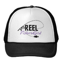 REELFisherGirl -Black Fishing Diva Mesh Hats