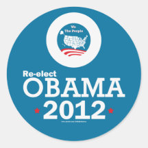 Reelija a Obama 2012 Pegatinas