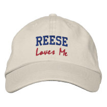 Reese Loves Me Embroidered Name Hat / Cap Embroidered Baseball Cap