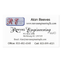 Reeves Engineering Card 2 business cards