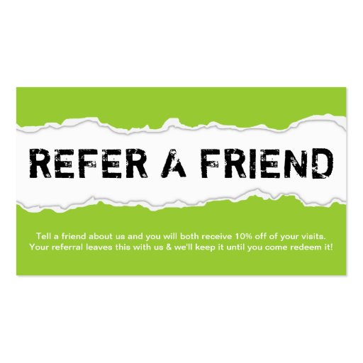 refer a friend page rip (color customizable) business card templates