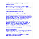 Referendum on ending the Iraq post card