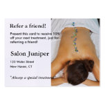 Referral Card with blue and green stones Business Cards