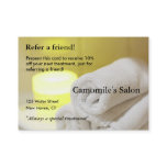 Referral Card with candles and towels Business Card Template