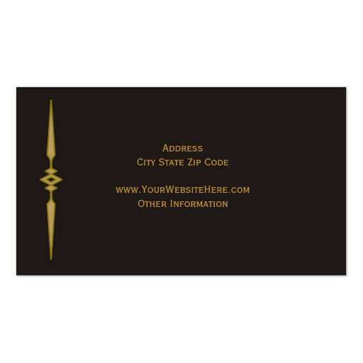 Refined Business Cards Gold (back side)