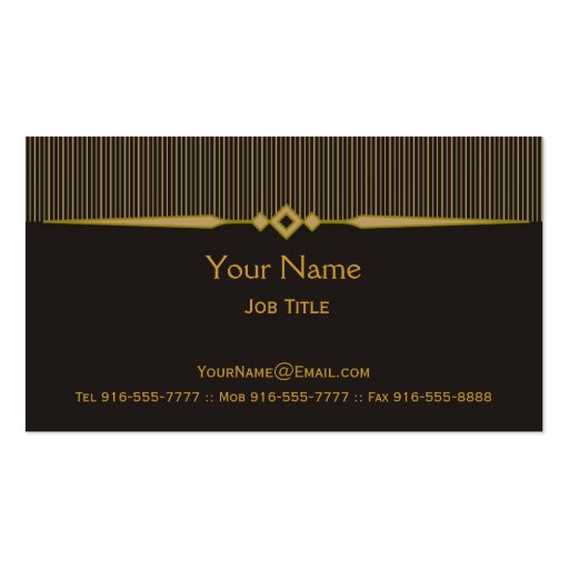 Refined Business Cards Gold