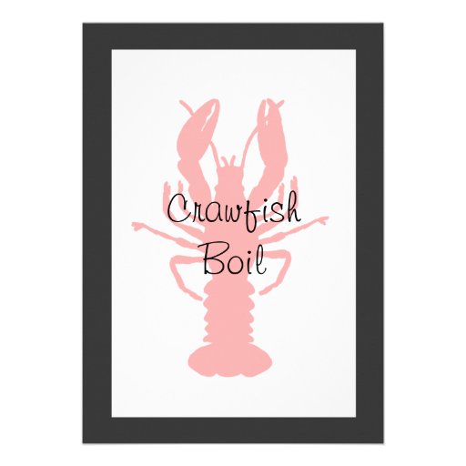 Refined Crawish / Lobster boil invitations