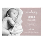 Refined Elegance Baby Birth Announcement invitations