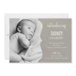 Refined Elegance Baby Birth Announcement