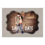 Refined Elegance Photo Save The Date - Khaki Cards
