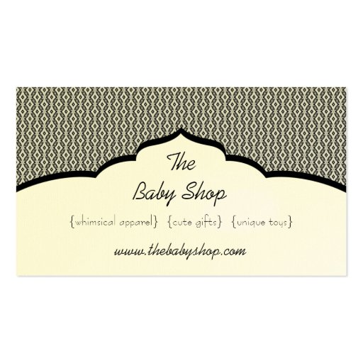 Refined Glam Business Card, Black (front side)
