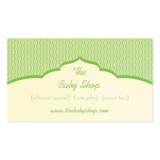 Refined Glam Business Card, Kelly Green (front side)