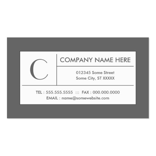 refined greys business card templates (back side)