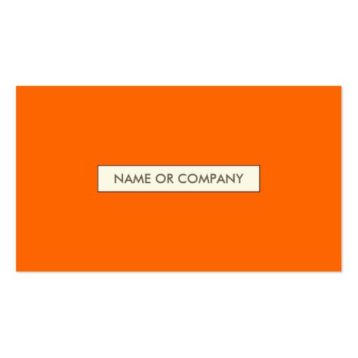 refined oranges business cards (front side)