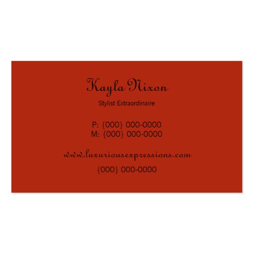 Refined Pro Business Card, Red Berry (back side)