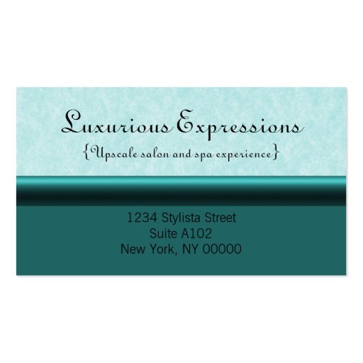 Refined Pro Business Card, Teal (front side)