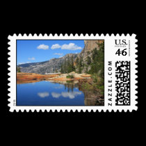 Reflected clouds, Yosemite National Park stamps