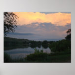Reflected Sunset -Lake Scott Poster