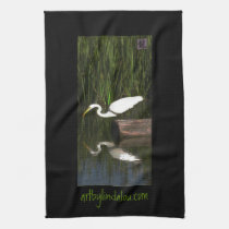 Reflecting Egret MoJo Kitchen Towel kitchen towels