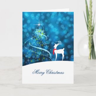 Reflecting Reindeer Christmas Card