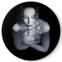 Reflection Button Round by jaeda_dewalt_art Reflection Button Round