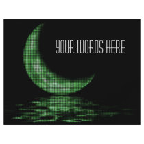 Reflection Crescent Moon On Lake Green flyers by VoXeeD Reflection Crescent Moon On Lake Green flyers