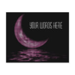 Reflection Crescent Moon On Lake Pink Flyer Design