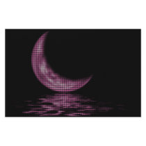 Reflection Crescent Moon On Lake Pink stationery by VoXeeD Reflection Crescent Moon On Lake Pink stationery