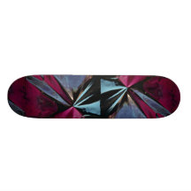 Reflection in aluminum foil skateboard deck