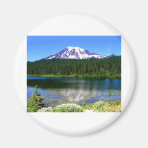 Reflection Lake, Mount Rainier, WA, USA Refrigerator Magnets