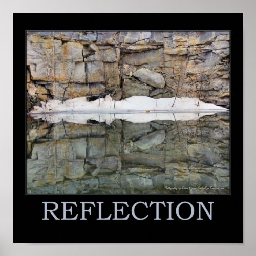 Reflection Motivational Poster Rock Wall Water 2 print