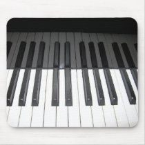 reflection of black and white piano keys mousepads