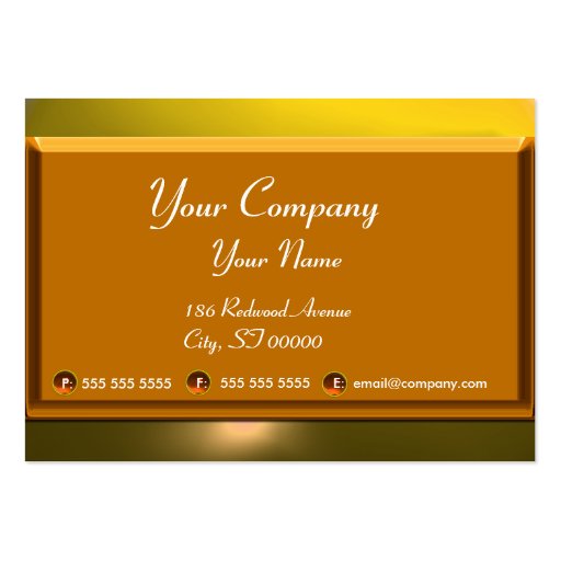 REFLECTIONS 2 TOPAZ monogram white brown yellow Business Card Template