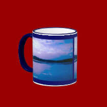 Reflections Blue mugs by JenuArt Reflections Blue mugs