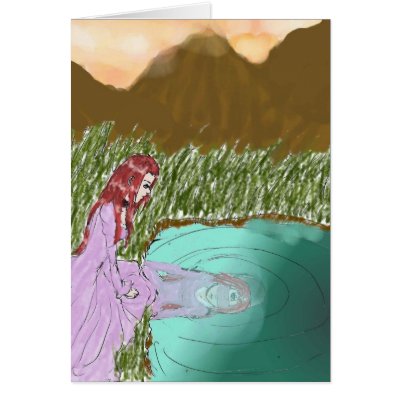 reflections greeting card by joacreations