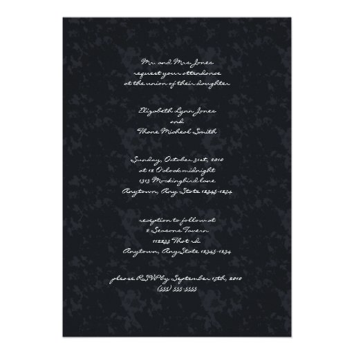 Reflections Gothic Fantasy Wedding Custom Invitations