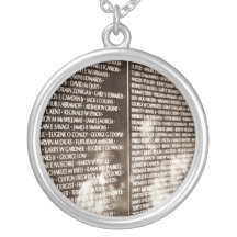 Reflections In The Vietnam Veteran's Memorial Wall Custom Necklace