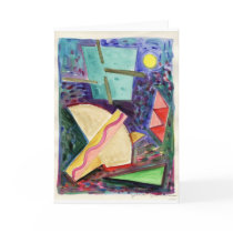 "Reflections of a Space Primitive" watercolor. cards by Julier "Reflections of a Space Primitive" watercolor. cards
