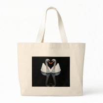 Reflections of Love, Heart Shape, White Swans bags by beverlytazangel Reflections of Love, Heart Shape, White Swans bags