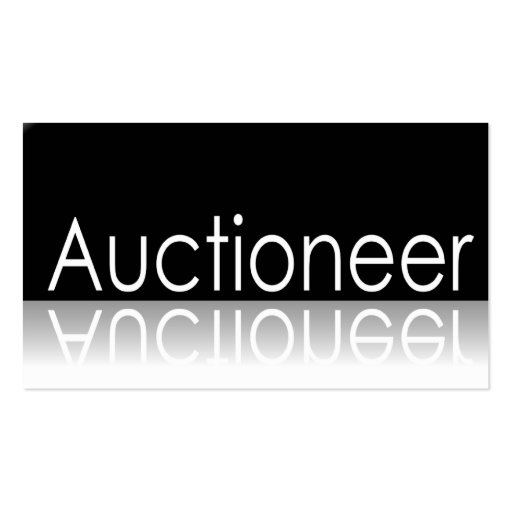 Reflective - Auctioneer - Business Card (front side)