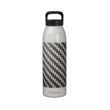 Reflective Carbon Fiber Textured Reusable Water Bottles