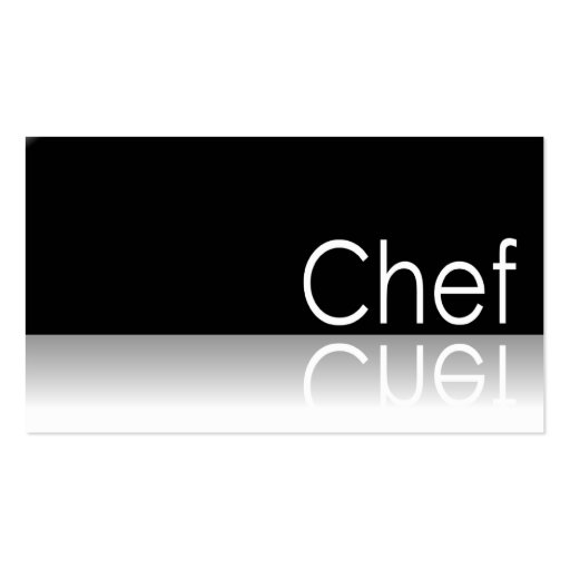Reflective - Chef - Business Card (front side)