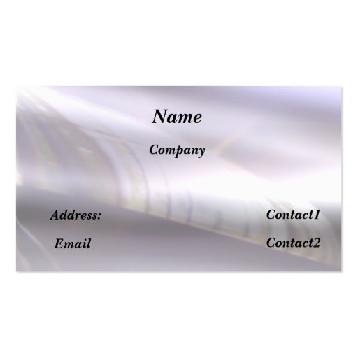 reflective metal - business card template (front side)