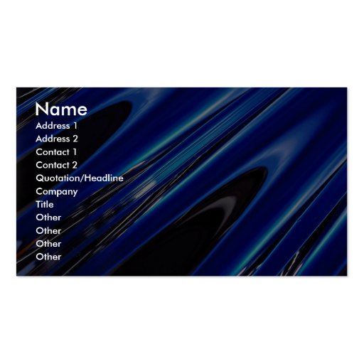 Reflective metal business card template
