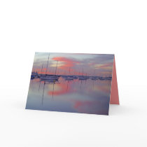 Reflective Sunrise on the Bay Note Card by MzLisaMichelle Reflective Sunrise on the Bay Note Card
