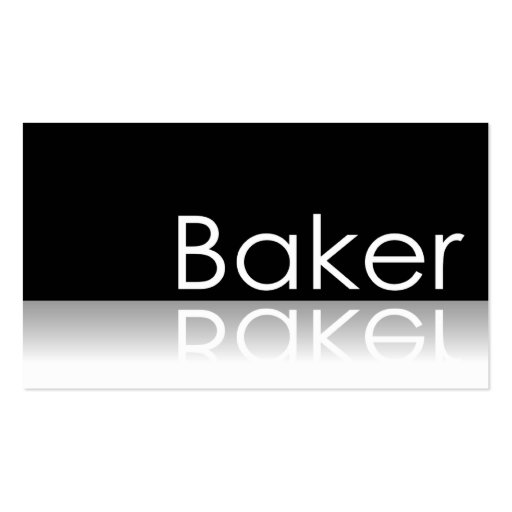 Reflective Text - Baker - Business Card