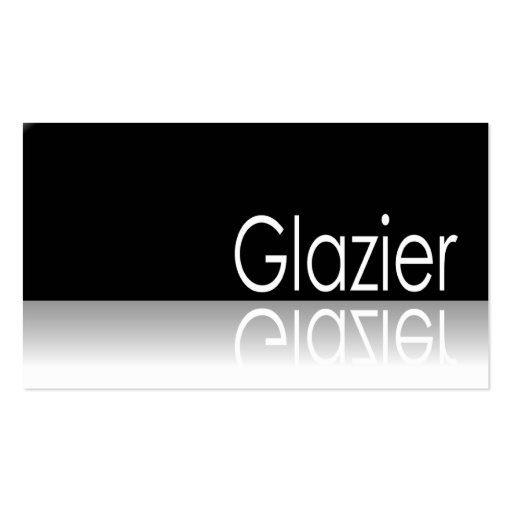 Reflective Text - Glazier - Business Card (front side)