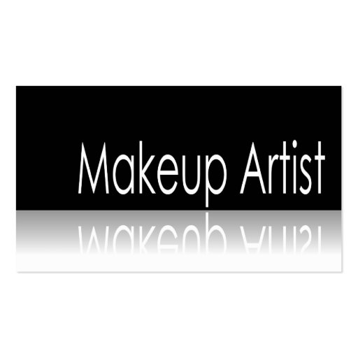Reflective Text - Makeup Artist - Business Card