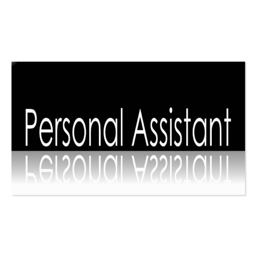 Reflective Text - Personal Assistant Business Card (front side)