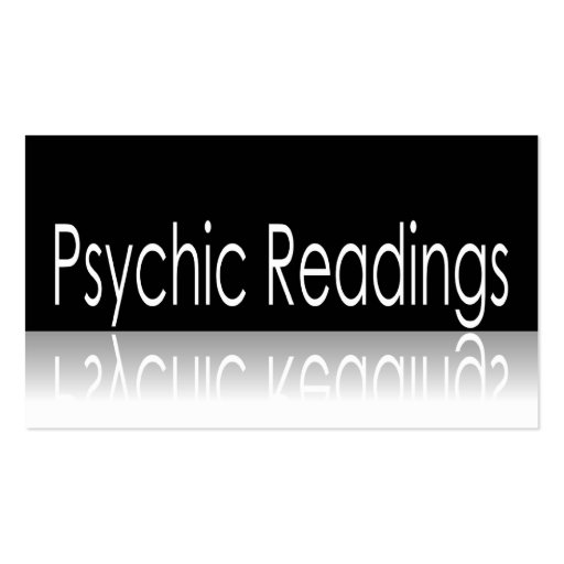 Reflective Text - Psychic Readings - Business Card (front side)